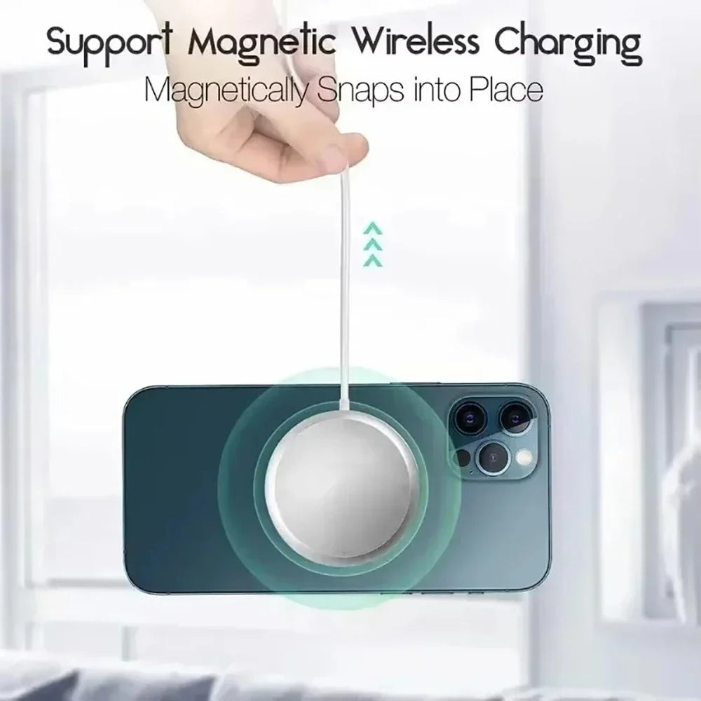 Magnetic Wireless Charger  Fast Charging Pad Stand With Type C Cable For iPhone 15 14 13 12 Pro Max Phone Chargers Dock Station