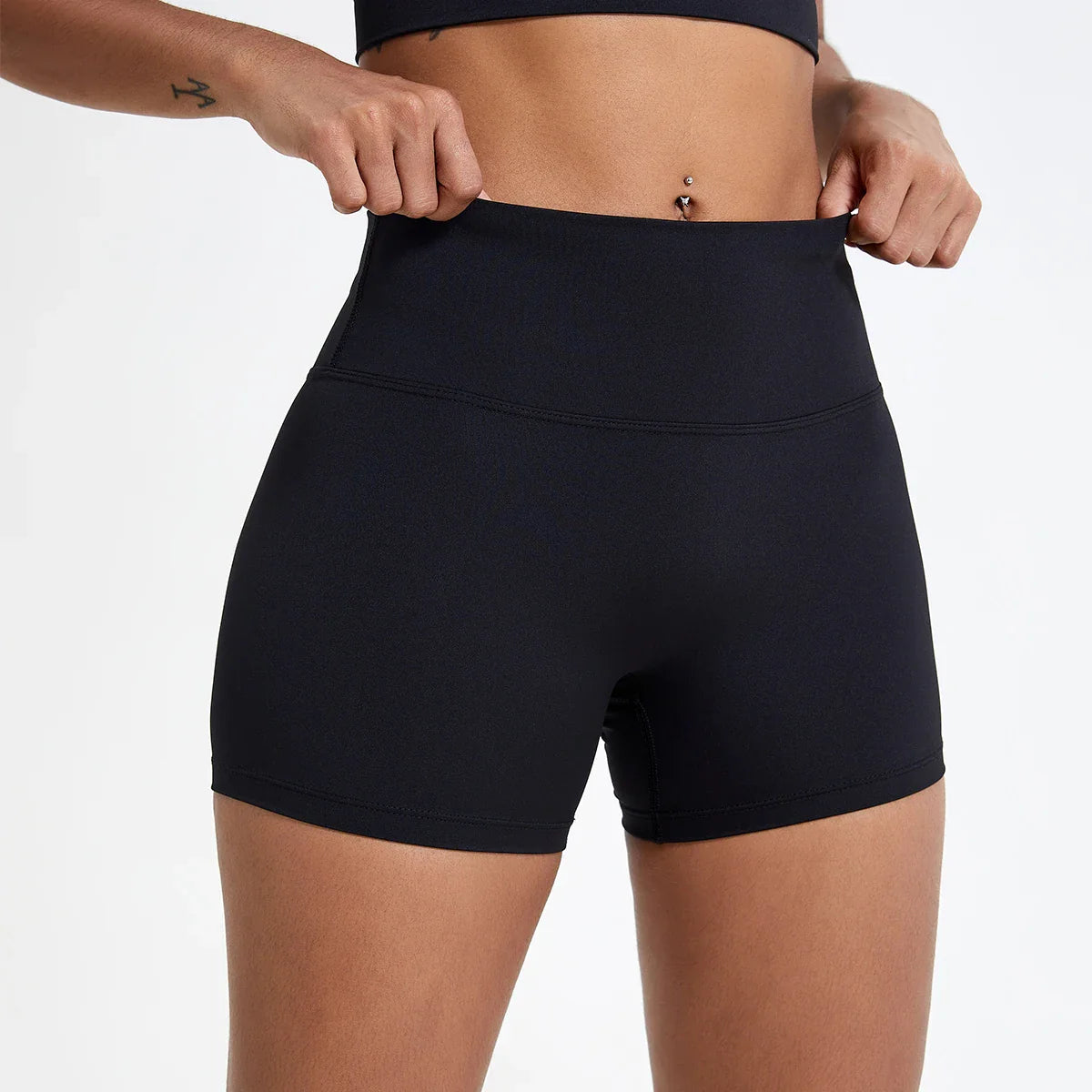 Pantalones cortos de gimnasio tipo leggings con efecto push-up para glúteos de mujer