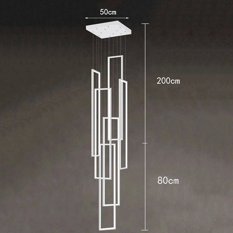 Modern ring stairs led lights pendant light lamps for living room led Chandeliers for dining room hanging light indoor lighting
