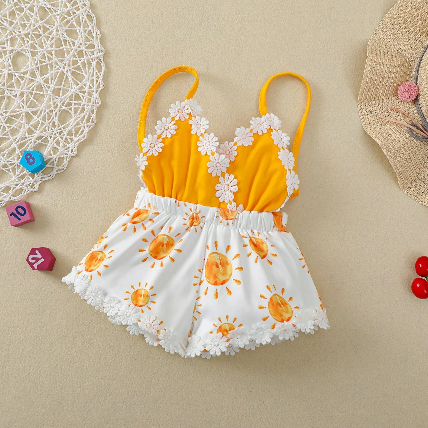 Summer Baby Girls Rompers Toddler Jumpsuits Newborn Girl Sun Printed