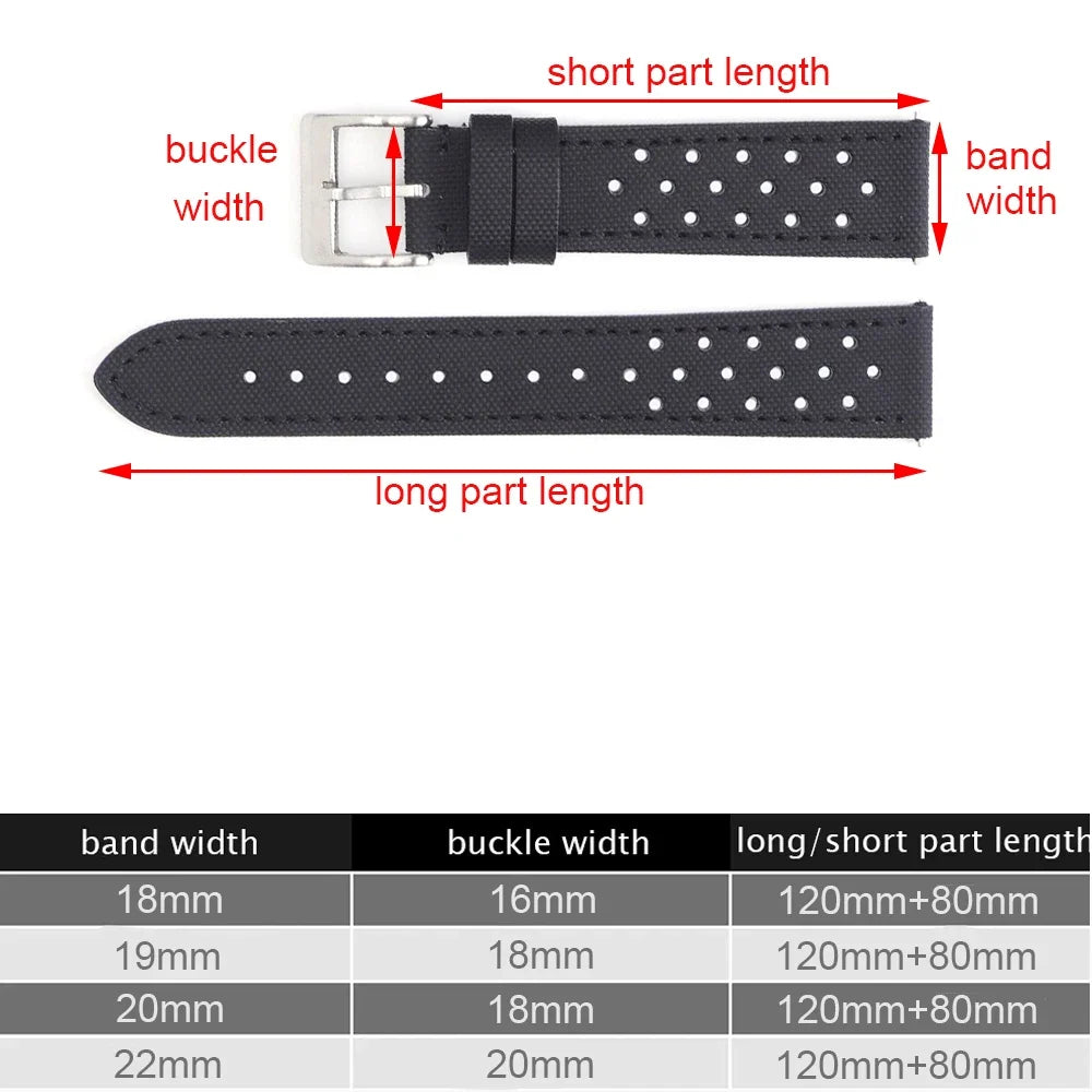 Garmin 18/20/22mm Quick Release Perforated Sailcloth Rally Band