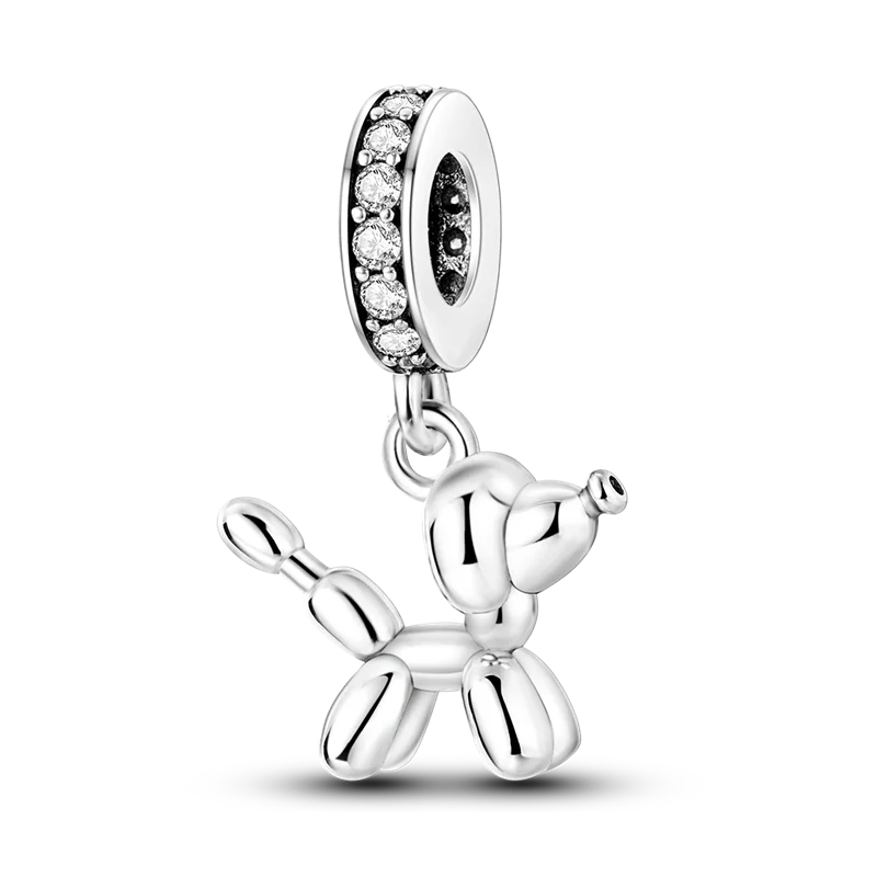Charms Bead 925 Sterling Silver Pink Butterfly Luminous Firefly Dangle