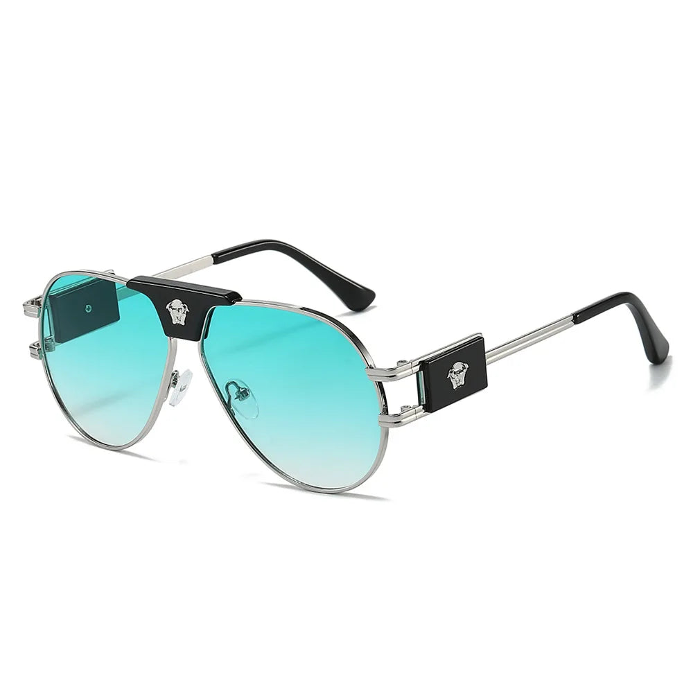 Classic Aviation Sunglasses Women Brand Designer Cattle Head Decoration Brand Designer Pilot Sun Glasses UV400