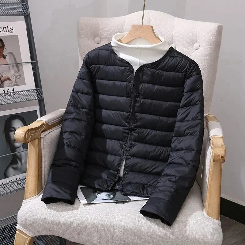 Women White Duck Down Slim Jackets 2025 New Arrivals Autumn Winter Warm Female Fashion Ultra Lightweight Packable Puffer Coats