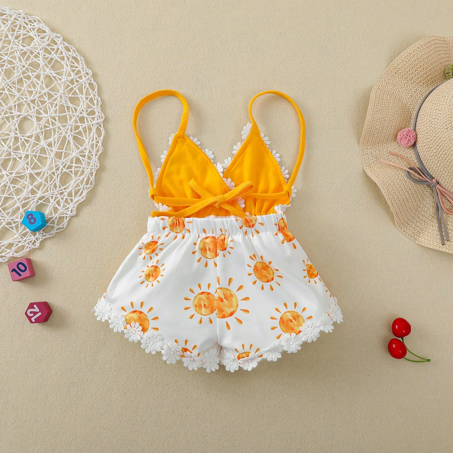 Summer Baby Girls Rompers Toddler Jumpsuits Newborn Girl Sun Printed