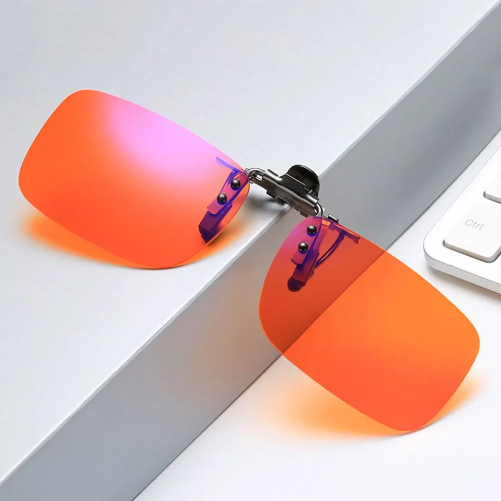SHINU Orange Lenses Clip On Blue Light Blocking Glasses Can By Dyed Color With Perscription Lenses Myopia Glasses Men Or Women
