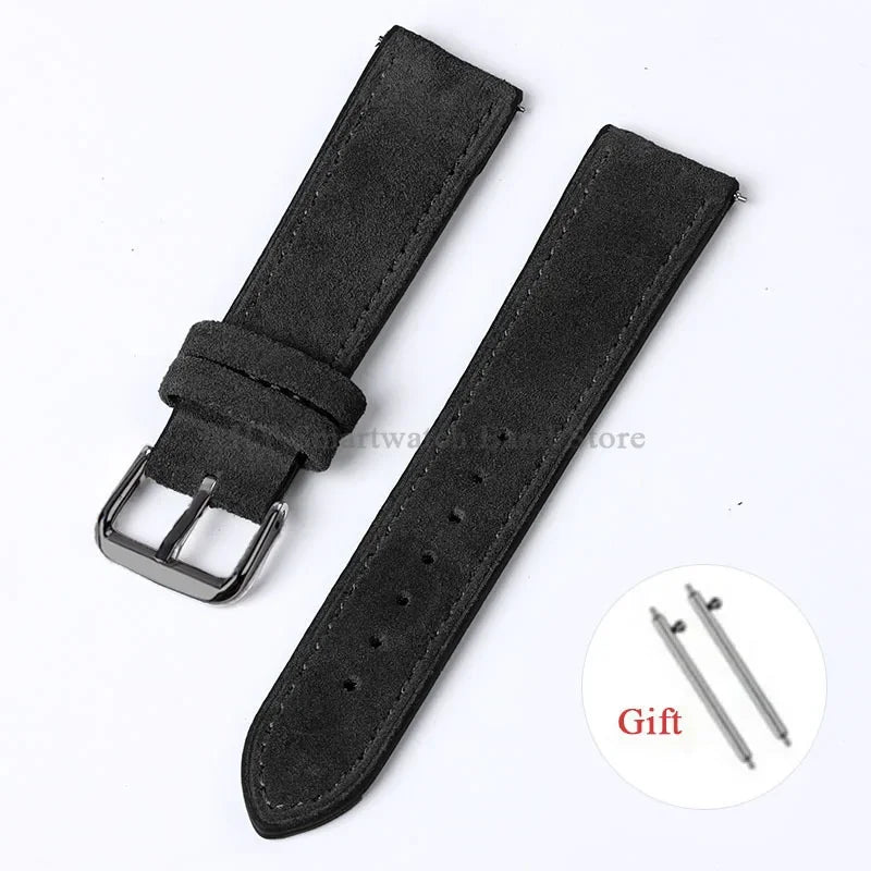 Garmin 18/20/22mm Quick Release Vintage Suede Leather Band