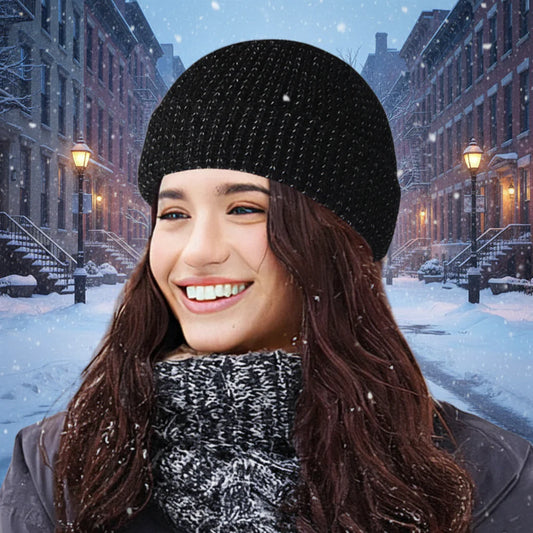 Gorro Unisex Reflector de Invierno – Gorro de Punto Noctilucente de Alta Visibilidad