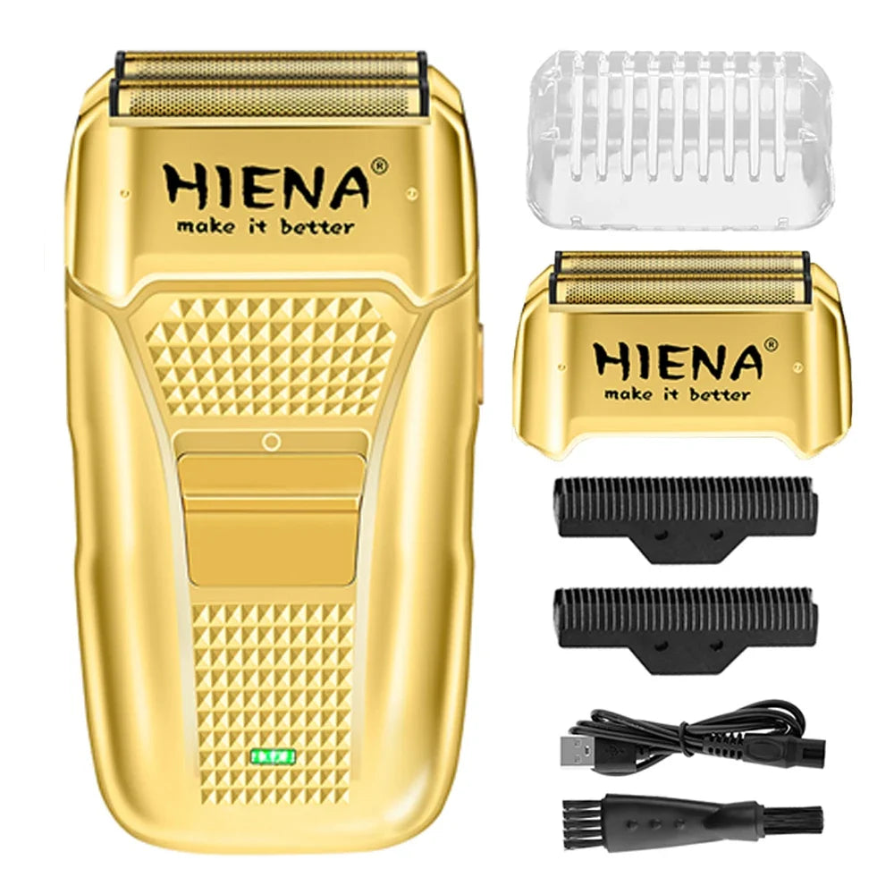 HIENA shaving machine men Electric shaver Hair clipper Rechargeable Metal Housing Pro Electric Shaver For Men Electric home