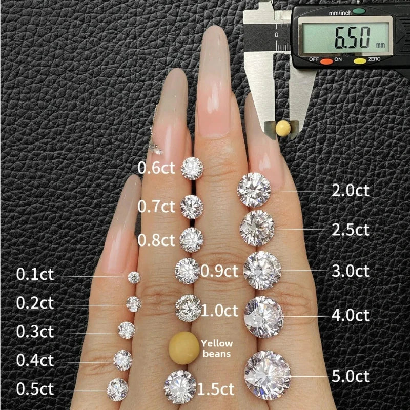 Messi Jewelry With IGI GIA Certificate Round Lab Grown Diamonds 0.5~0.6ct 0.7~0.8ct 0.8~0.9ct 1~1.1ct 1.5ct 1.6~1.7ct Wholesale
