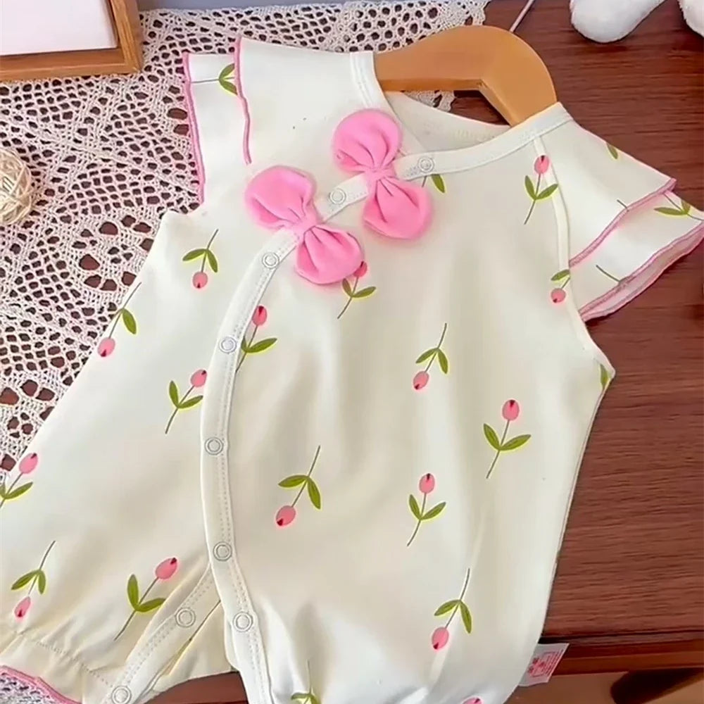 Baby Girl Rompers Summer Short Sleeve Clothing Cotton Girls Onesies