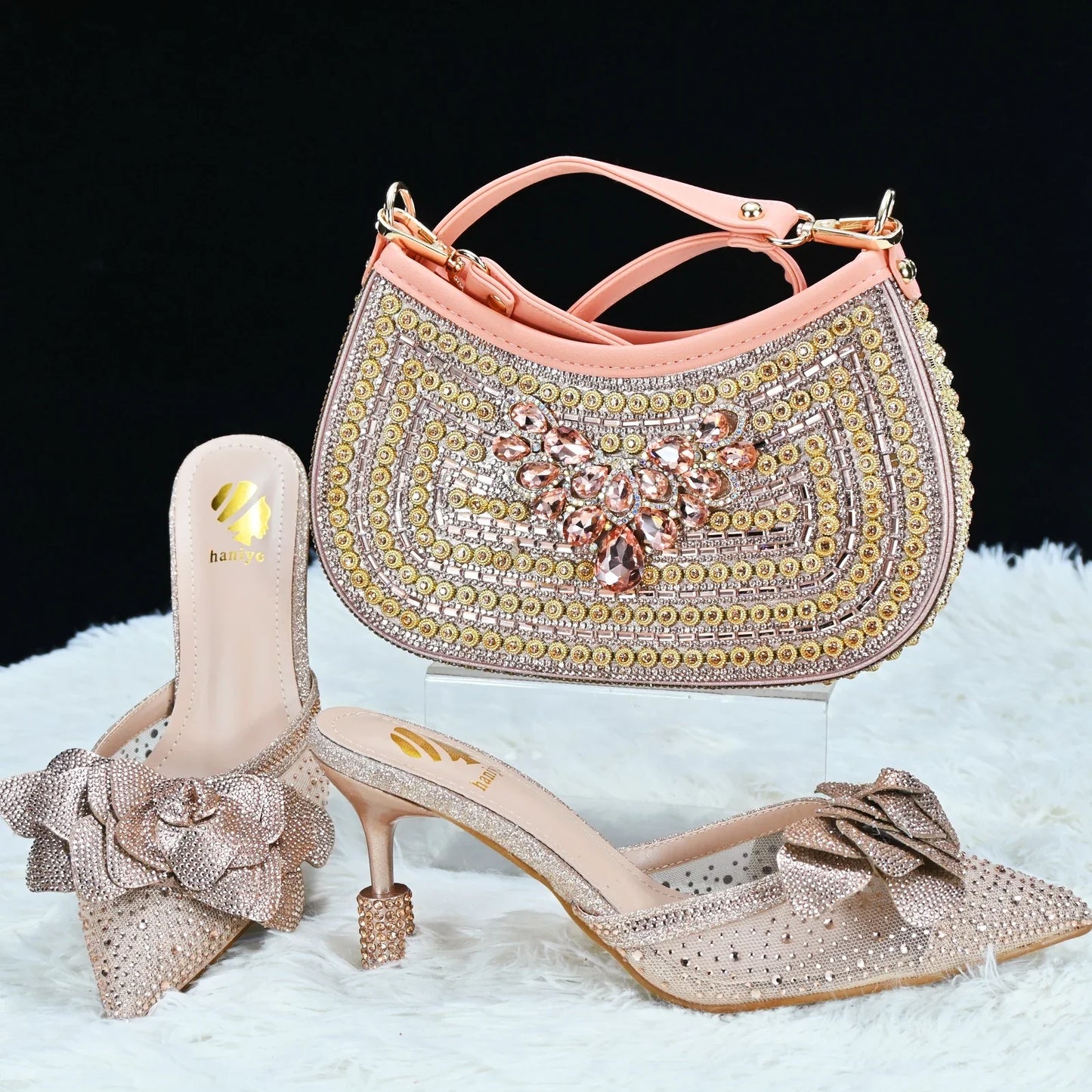Nuevo Conjunto a Juego de Zapatos y Bolso HTG1-7