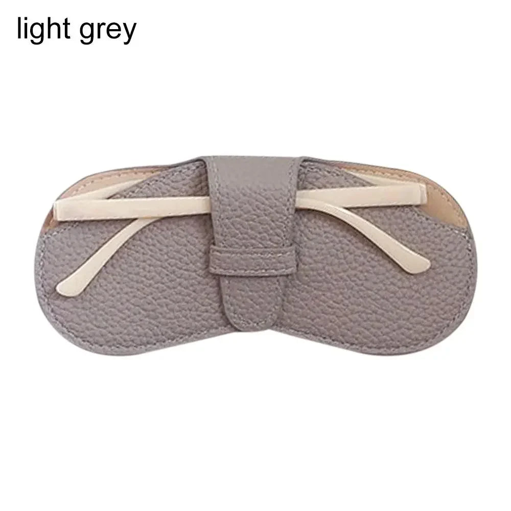 2023 Fashion Simple Portable Glasses Bag PU Leather Sunglasses Box Storage Bag Anti Pressure Eyeglasses Protective Cover