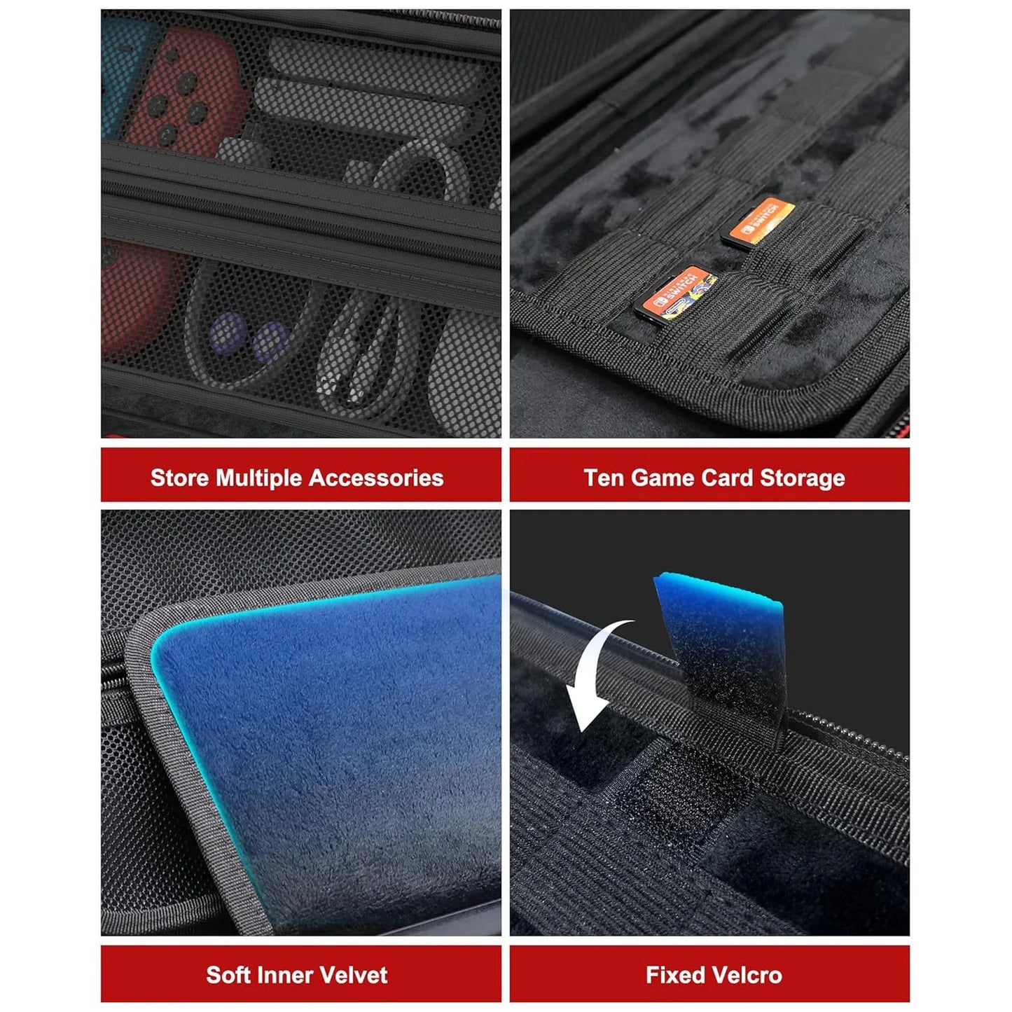 Carrying Case Kit For Switch 2 (2025), Travel Case Hard Shell Box for NS2 Game Console with Screen Film, TPU Case, Joystick Caps