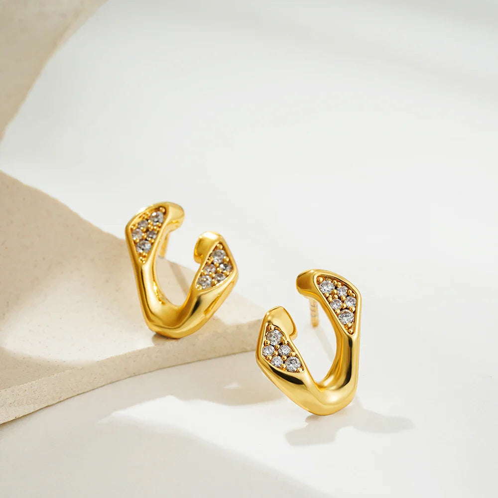 Three-Layer Textured Knot Earrings for Women