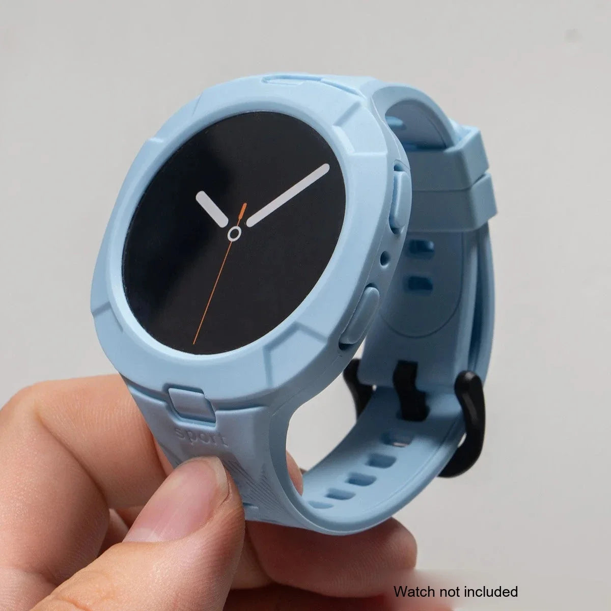 Samsung Galaxy Watch8 & 9 44mm Silicone Sport Band with Built-in Case