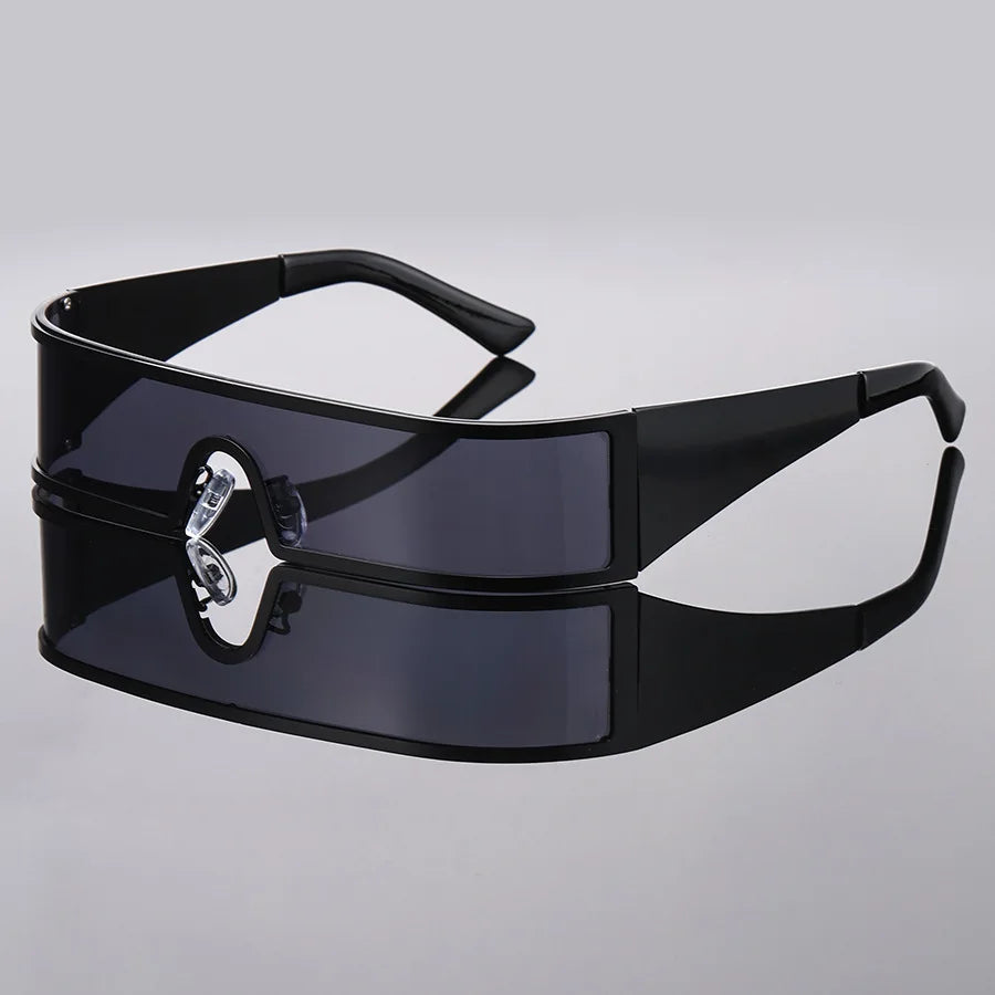 High-end Cyberpunk Style Men's Glasses, Fashionable Design with Future Tech Narrow Frames, Suitable for Parties and Gift-Giving