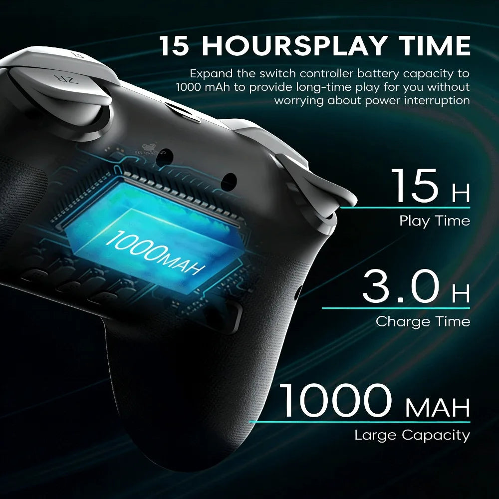 Wireless Smart Game Controller For Bluetooth Game Controller For 6-Axis Sensor/Hall Joysticks/Macro/for ios/android/PC/Switch
