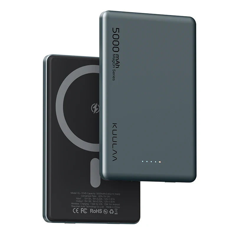 KUULAA Magsafe Power Bank 5000mAh Magnetic Wireless Phone Charger External Battery 20W Fast Charging For iPhone 15 14 PowerBank