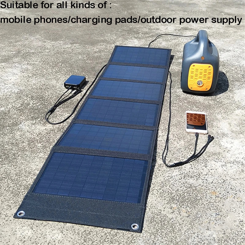 100W Solar Panel Folding Bag Usb+dc Output Solar Charger Portable