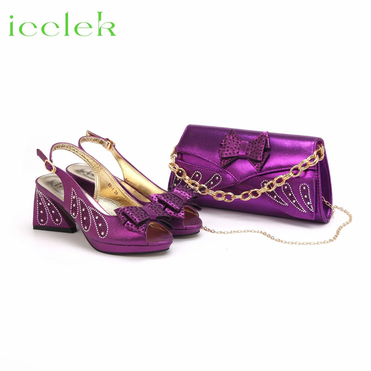 Conjunto de Zapatos y Bolso de Mujer de Nuevo Diseño