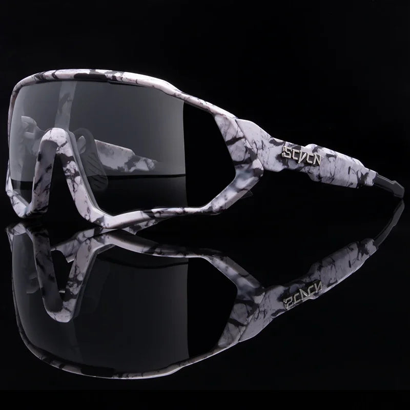 SCVCN Photochromic Bicycle Sunglasses Men Women Sport Runing Goggles UV400 Mountain Road Bike Bicycle Glasses MTB Eyewear