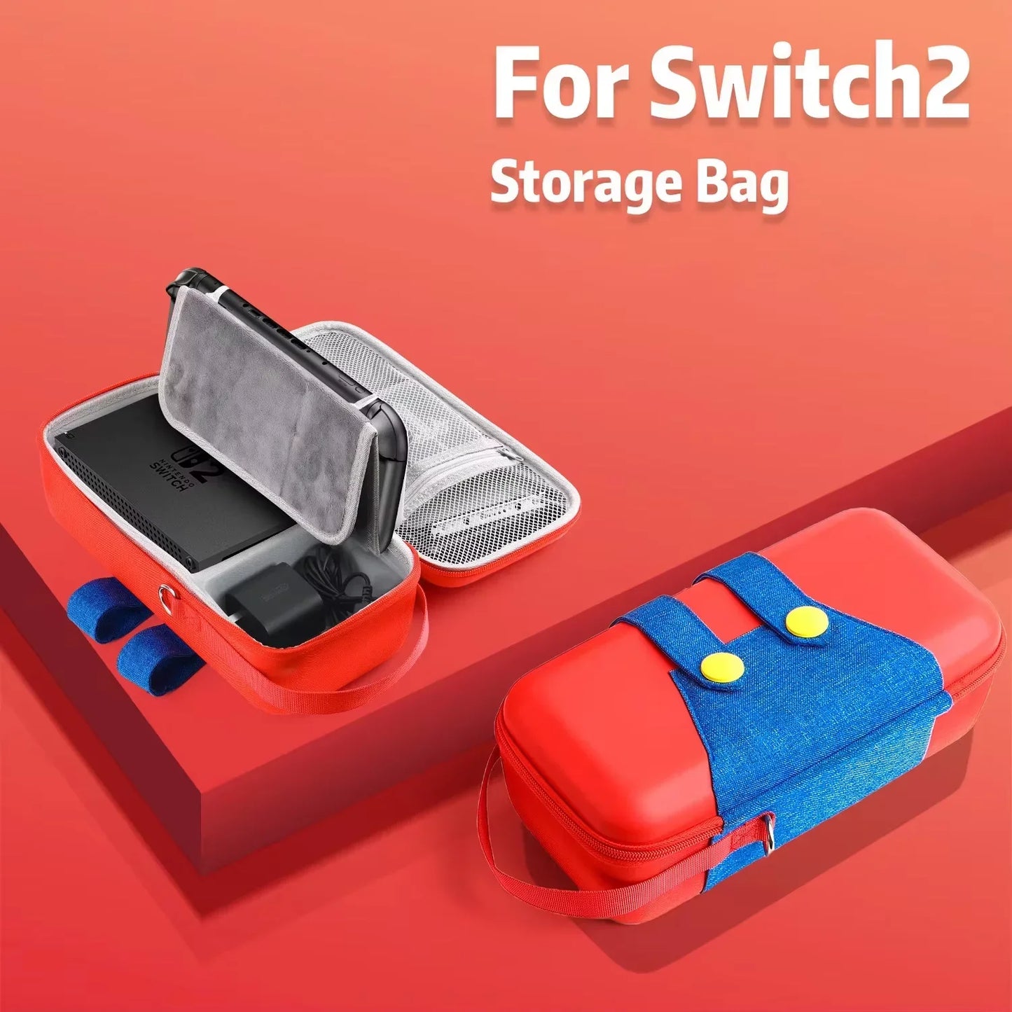 For Switch 2 Game Theme EVA Carrying Case Hard Shell Switch 2 Storage Bag Portable NS Switch 2 Accessories Large Capacity Bag