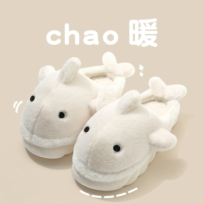 Pantuflas de tiburón suaves