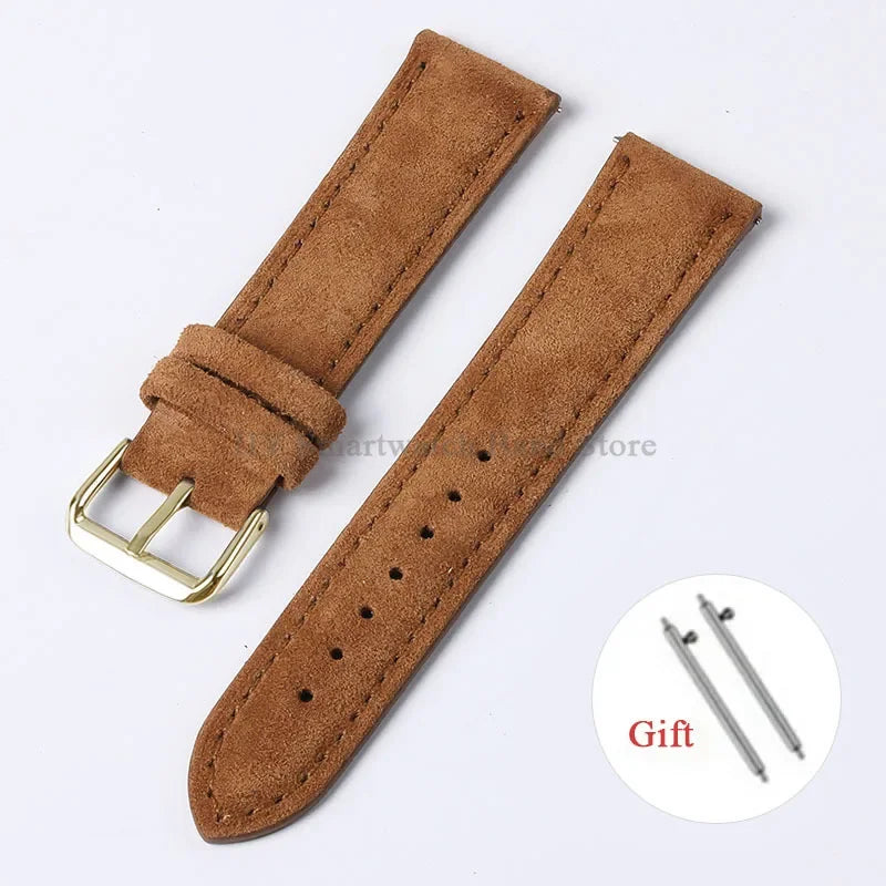 Garmin 18/20/22mm Quick Release Vintage Suede Leather Band