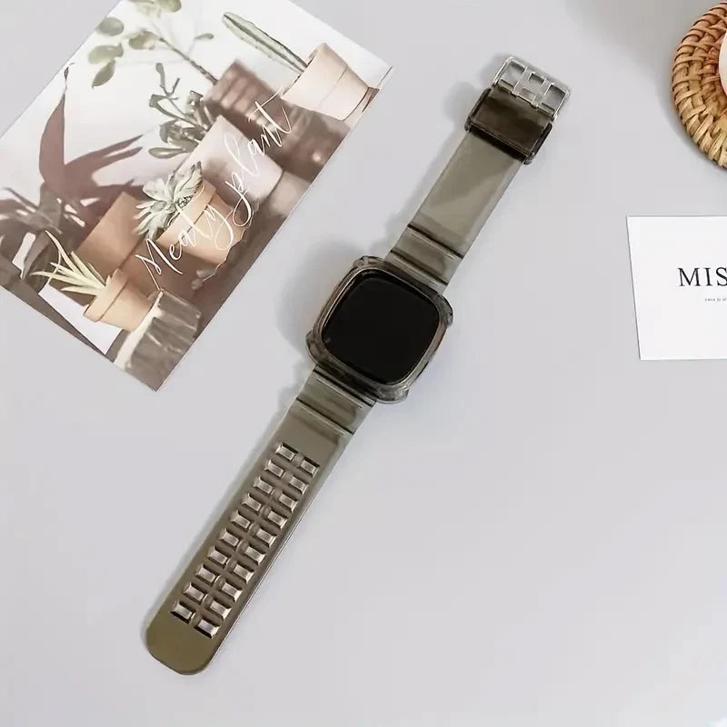 Fitbit Versa 4 & Versa 3 Clear Band with Built-In Case