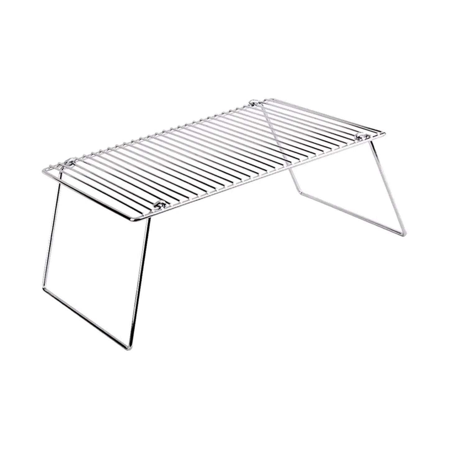 Folding Campfire Grill Baking Rack Drying Roasting Rack Multipurpose Camping Grill for Hunting Outdoor Picnics Fishing Trip