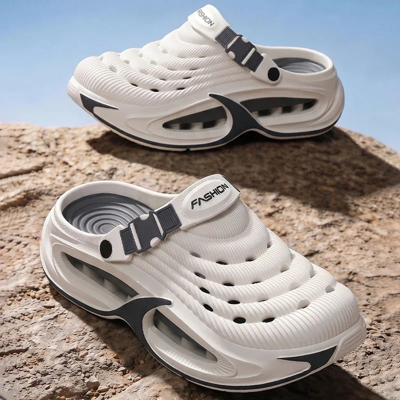 Big Size 38-49 Fashion Men's Summer Outdoor Sports Clogs Non Slip Soft Bottom Wading Beach Sandals Male Cozy Hollow Out Sandals