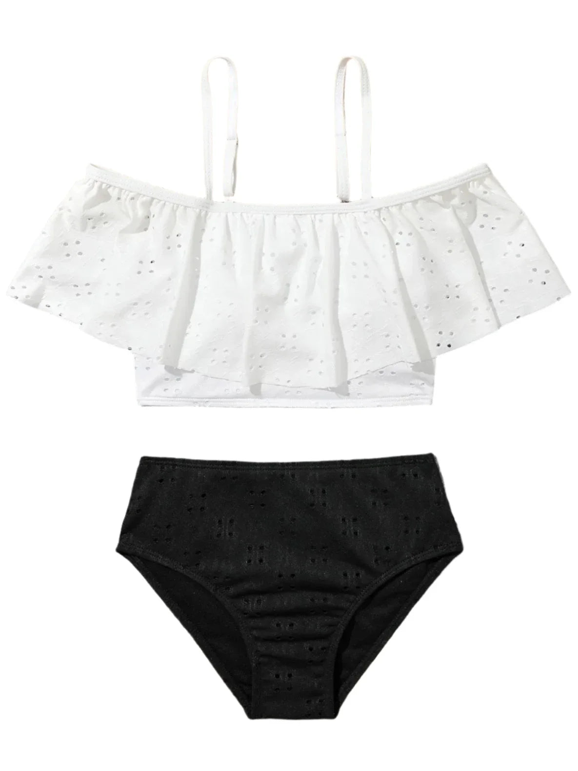 Kids' Swimwear Two Piece  Ruffle  Colorful