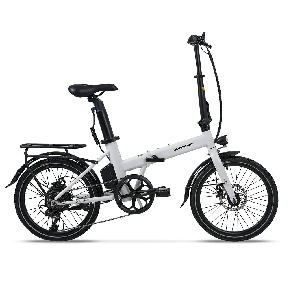 Folding Electric Bicycle 350W, 36V 8Ah/12Ah Removable Battery, 20Inch*1.75 Tires, 25Km/h, 7Speed City Commuter Travel Ebike