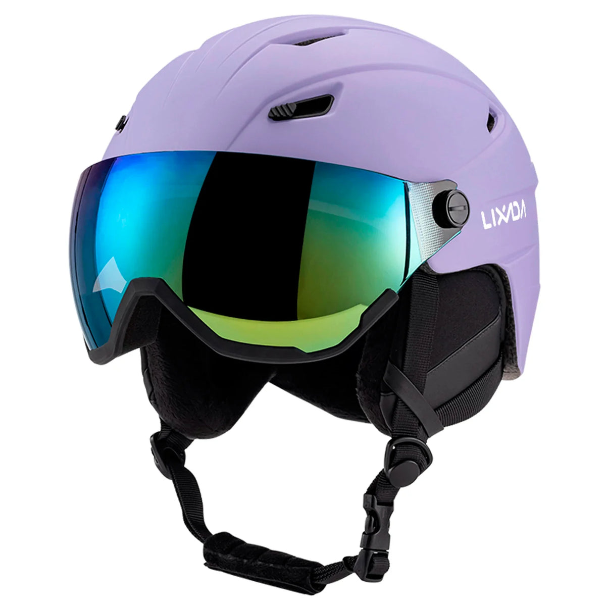 Streamlined Style Integrated Ski Helmet & Goggles