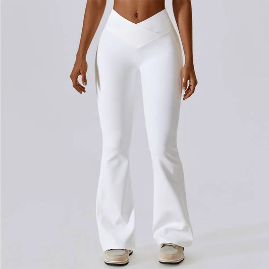 Pantalones de yoga de cintura alta FlareFit para mujer