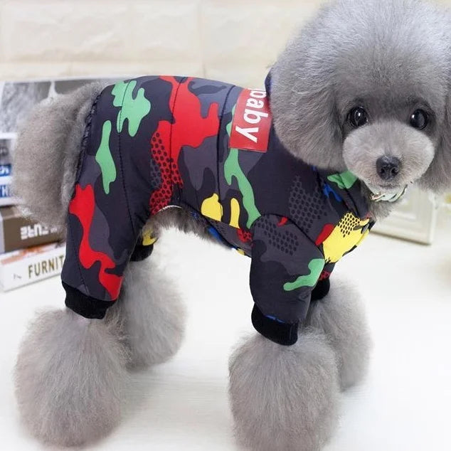 Pet Dog Clothes Coat Winter Warm Outerwear Thicken Dog Clothing Wadded Jacket Fashion Pet Cat Products Clothes For Dog Puppy Cat