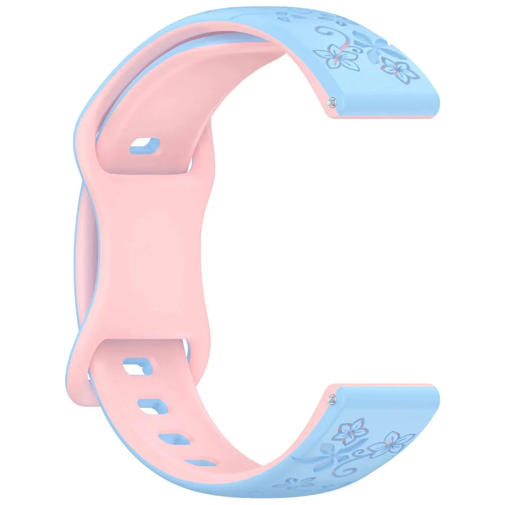 Motorola Moto Watch Floral Engraved Silicone Band