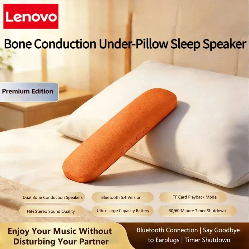 Lenovo Bone Conduction Sleep Speaker Bluetooth Speaker Under Pillow Bluetooth Speaker Sleep Device Sleep Aid Headphones 2026