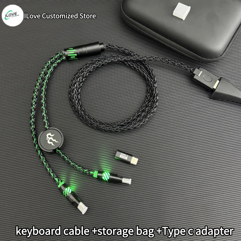 Magnetic axis keyboard cable Supports Dual 8k Magnetic Control lighting 1-to-2 TYPE-C  mechanical keyboard cable USB - TYPE C