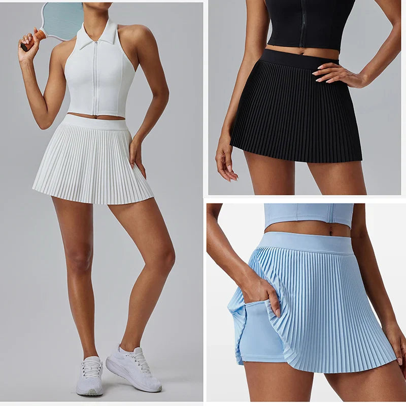 Falda deportiva de secado rápido para mujeres activas