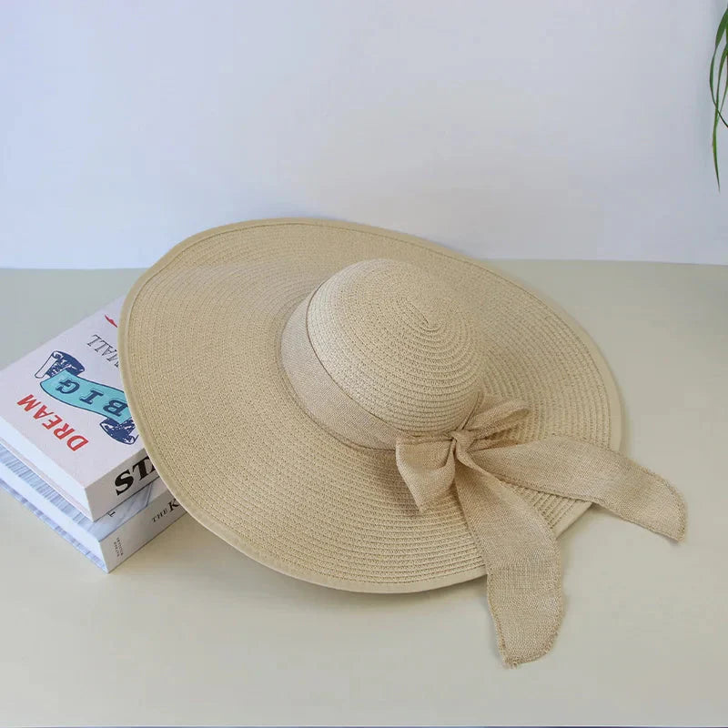 Sombrero de paja de verano para mujer