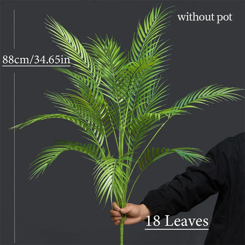 Dlight Decor 88cm Tropical Palm Fern Branch with Real Touch Leaves