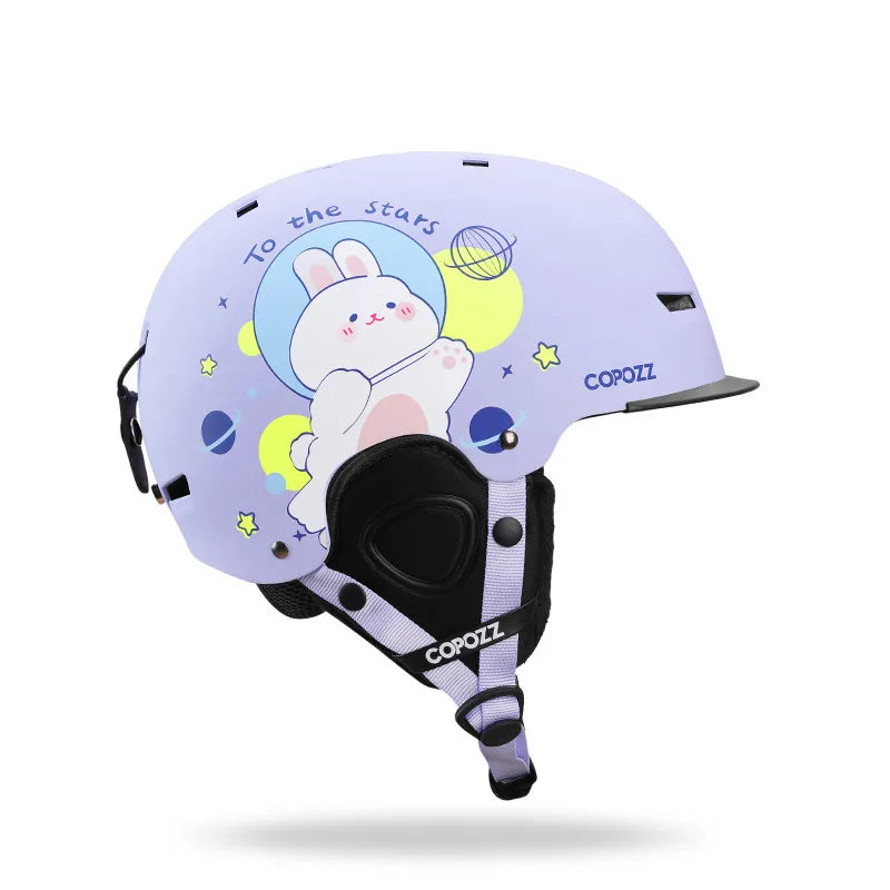 Kids Ski Helmet  Cartoons  Integrally Molded  Safety