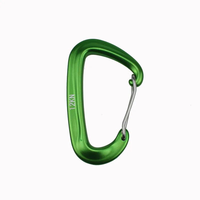 12KN Small Climbing Carabiner D-Shape Mountaineering Buckle Hook