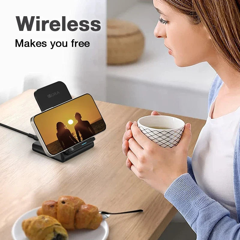 1hora Wireless Charging Stand 15W Fast Charging Overload Protection