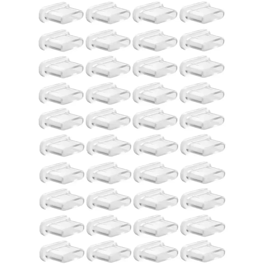 1/40pcs Type C Anti-Dust Plugs Silicone USB C Charging Port Dust Cover