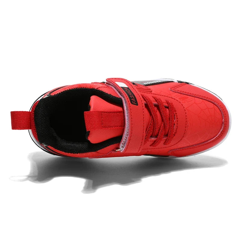 Autumn Children Shoes Boys Sneaker Cartoon Lightweight Luxury PU Leather Sneaker Kids School Casual Sports Shoes Size 28-37