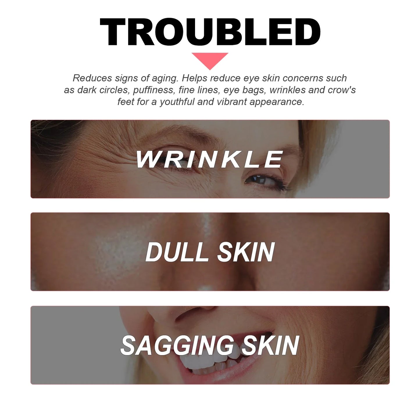 Retinol Eye Cream Stick Lightening Dark Circles Anti-Puffiness Smooth Brightening Moisturizing Firming Under Eye Treatment Care