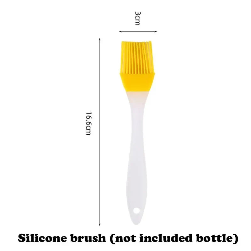 200/300/500ml Oil Spray Bottle BBQ Cooking Olive Oil Sprayer Plastic Baking Oil Spray Empty Bottle Vinegar Bottle Or  Oil brush